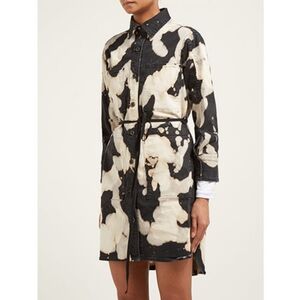 PROENZA SCHOULER Tie-Dye-Effect Denim Shirt Dress - Sz Small